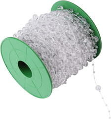 200 Feet Roll Clear Crystal Acrylic Party Garland Centerpiece Bridal Bouquet Dec