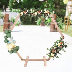 Wedding Arch Hexagon Wooden Arch for Ceremony Hexagon Arch Backdrop Stand Event