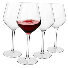 Unbreakable Tritan-Plastic Burgundy Wine Glasses Set of 4-Clear 4 Count 15 oz