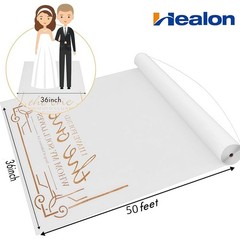 White Wedding Aisle Runner Non-Woven Carpet W/ U-Shaped Nails 3×50 Feet New