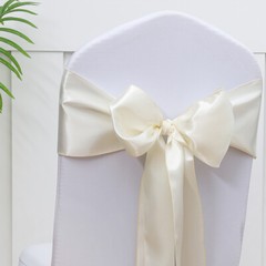 Pack of 50 Satin Chair Sashes Bows tie Ribbon 7×108 inches for Wedding Party