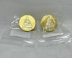Wax Seal Stamp Heads – Modern Christmas Tree Topped with Star – 2 PCS – 1″ Round