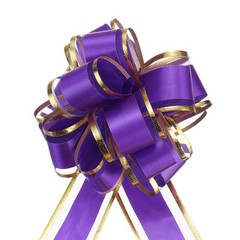 5pcs 4 Inch Large Big Pull Bow Gift Wrapping Bows Ribbon for Christmas, Purple
