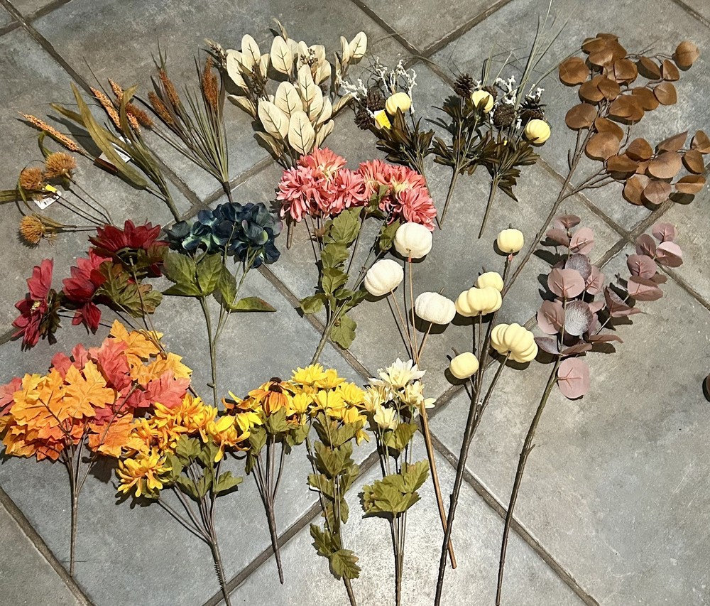 19 Artificial Fall Flowers Silk Fake Flower Wedding Party Home Decoration Wreath