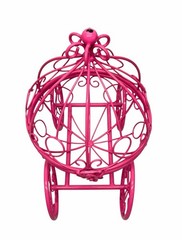 Cinderella Carriage Decorative Hot Pink Metal for Sweet 16 Party Centerpiece