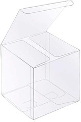 30 PCS Clear Favor Boxes,4 x 4 x 4 inch Plastic Clear Gift Boxes for Wedding,…
