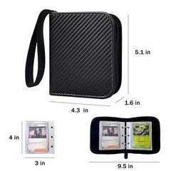 1 Pocket Black Mini Pokemon Binder,Card Album with Removable Sleeves for 80 C…
