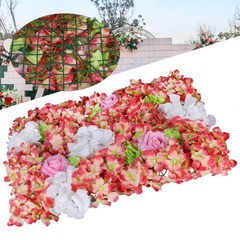 6pcs Artificial Flower Wall Panel Wedding Party Backdrop Plant Wall Decoration