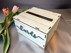 Wooden Wedding Card Box For Reception Rustic White Envelope Post Gift Box
