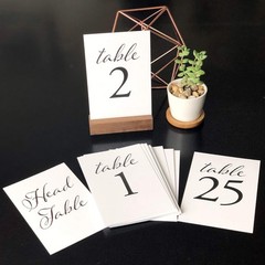 Sophisticated Double-Sided Wedding Table Numbers 1-25 – Perfect for Centerpieces