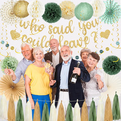 Farewell Party Decorations Women Men, Gold Glitter Who Said You Could Leave Bann