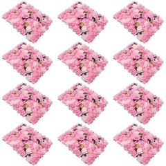 12* Artificial Flower Wall Silk Rose Dahlia Greenery Backdrop for Wedding Party