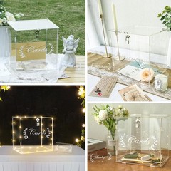 Clear Card Boxes with Lock – Gift Card Box Money Box Holder for Reception Ann…