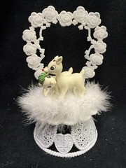 Winter Wonderland Christmas Rudolf Clarice Reindeer Wedding Cake Topper Top