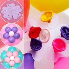 50 Pieces Flower Shaped Balloon Clip Holder, Plum Shaped Balloon Clip Kit, Arche