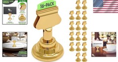 Table Number Holders 16pc Gold Metal Place Card Holders Wedding Party Event