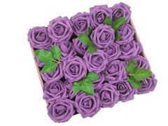 US 25/50pcs Royal Blue Foam Roses Decoration DIY for Wedding Party Baby Shower