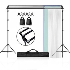 8×10 feet Black Triple Crossbar Adjustable Photo BACKDROP STAND Events Supplies