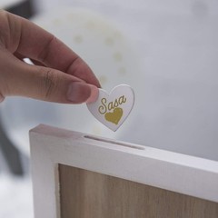 Drop Top Frame with Wooden Hearts