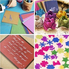 20 Sheets Black Glitter Cardstock 8.5 x 11 Inches, Heavyweight 250gsm Premium…