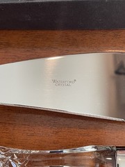 Waterford Crystal Lismore Offset Cake Knife Server Bridal Set 2 Piece NIB