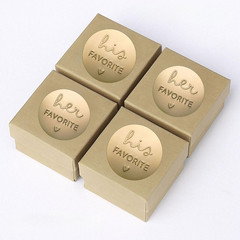 120 His & Her Wedding Favor Bags with Gold Foil Thank You Stickers