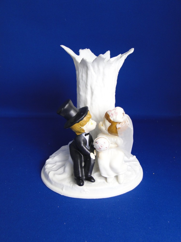 New RARE Vintage Wilton «Flowering Love » Wedding Cake Top Vase, 1971, #111-9394