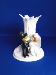 New RARE Vintage Wilton «Flowering Love » Wedding Cake Top Vase, 1971, #111-9394