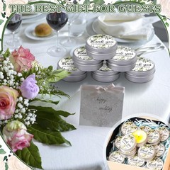 MTLEE 50 Pcs Greenery Wedding Candles Gift Favors for Guests 1 Oz Lavender…