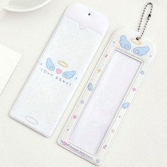 PVC Idol Photocard Holder with Decorative Pattern Cartoon Clear Photocard Dis…