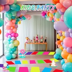 Colorful PVC Floor Stickers Candy Donut Theme Land Runway 16.1 x 10.2 Inch 60