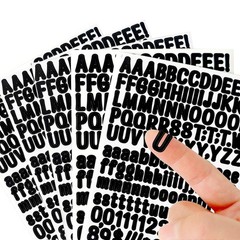 4680 Letter Stickers 30 Sheets Alphabet Stickers 0.5in Vinyl Self-Adhesive Nu…