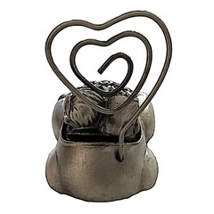 Pewter Place Card Holder JUST MARRIED Car Bride & Groom Wedding Favor