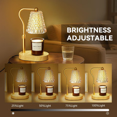 Candle Warmer Lamp with Timer Dimmer, Birthday Gifts for Women Amber-gold