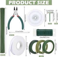 DIY Floral Arrangement Kit – Boutonniere Pins, Wires & Elegant Ribbon Included