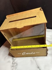 Wedding Or Birthday card Collection box With Hinged Lid & Space For Flowers