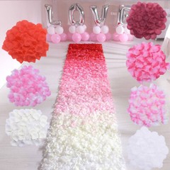 2000 × Silk Rose Petals Romantic Decor Fake Flowers Confetti Wedding Engagement