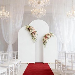 Wedding Arch Cover Spandex Fitted Stretchy 2 Sided Stand Covers 3 Piece Set