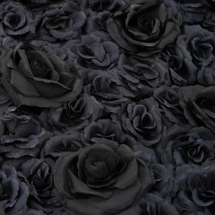 Flower Wall Panels, Black Rose Wall Background, 12PCS Artificial Flowers 38*38cm