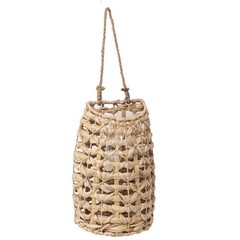 Wall Mounted Woven Straw Basket for Flowers Handheld Hanging Vase Decor