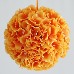 4 pcs 7″ Artificial Hydrangea Kissing Flower Ball Wedding Decorations Bouquets