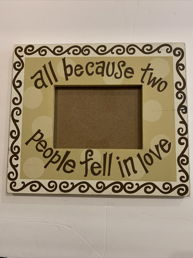 Wooden Sign Plaque Wall Decor «Family All Because Two People Fell in Love Whimsi