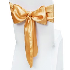 Uimoso 50PCS Gold Elastic Chair Bands for Weddings, Parties, and Dining Events