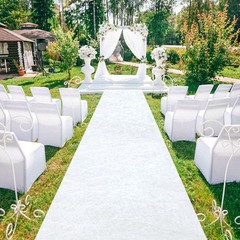 Aisle Runner for Wedding Ceremony 2×15 FT White Velvet Runner Wedding Aisle D…