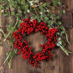5 Pcs of 4.13-Inch Grapevine Wreath and 5 Pcs of 3.54-Inch Artificial