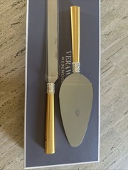 Wedgwood Vera Wang LOVE Cake Knife Serving Set Preowned Read Has Flaws