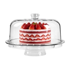 Cake Stand with Dome Lid, Clear Cake Plate, Multifunctional Display Stand
