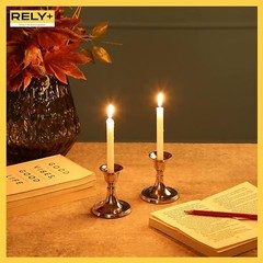 Silver Candle Holder Set of 2 – Decorative Taper Stick