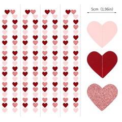 Rose-Gold Pink Burgundy-Red Party-Decorations Rose Gold Red Heart