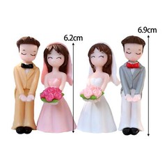 Wedding Cake Toppers Desk Decoration Mini Miniature Scene People for Valentines